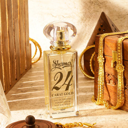 Shama 24 Carat Gold: Luxurious Fragrance with Gold Flakes for a Radiant Aura